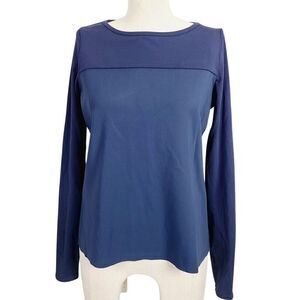 Lululemon Womens Out Of This World Top 6? Pullover Long Sleeve Stretch Navy Blue